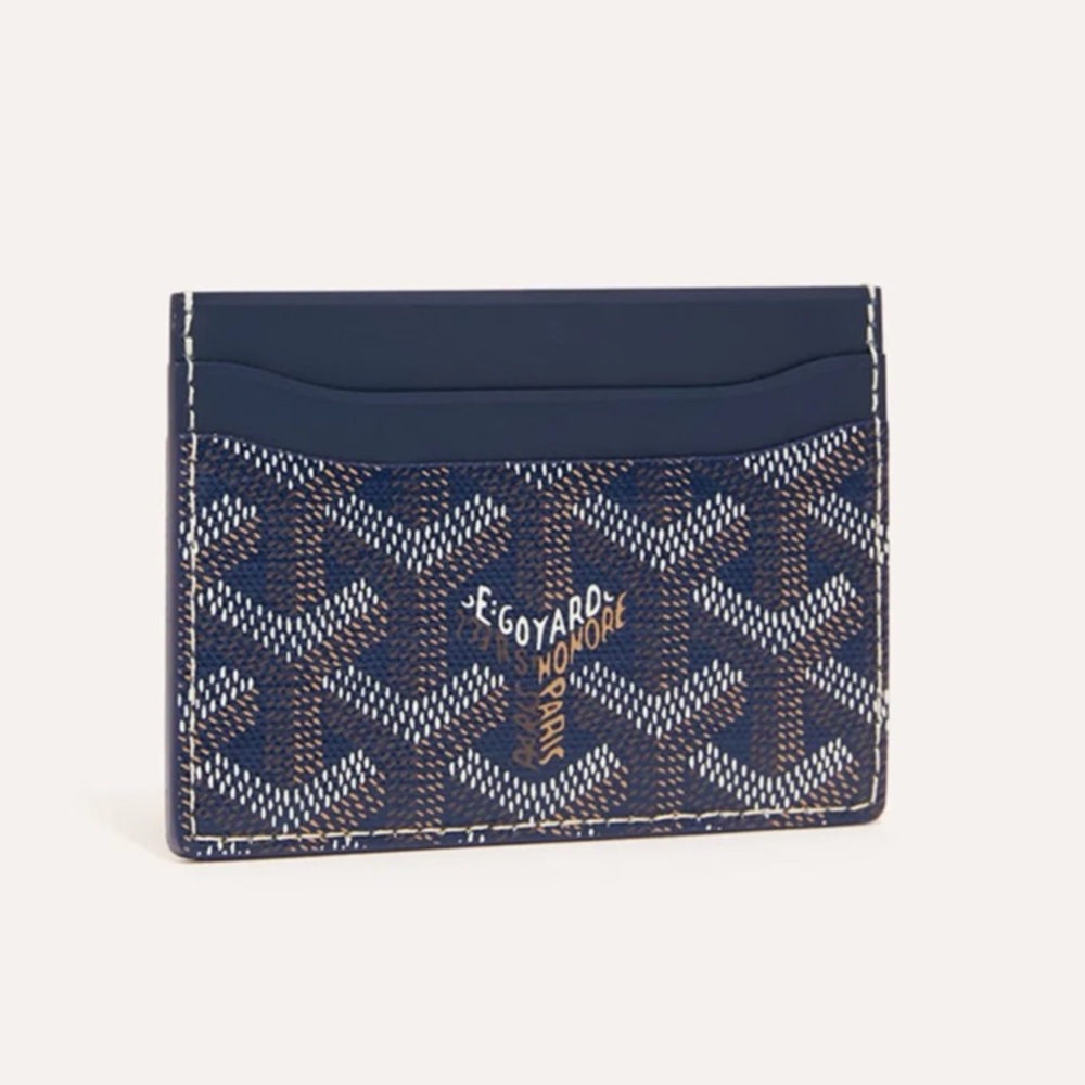 NWT GOYARD Saint Sulpice Card Wallet in Navy